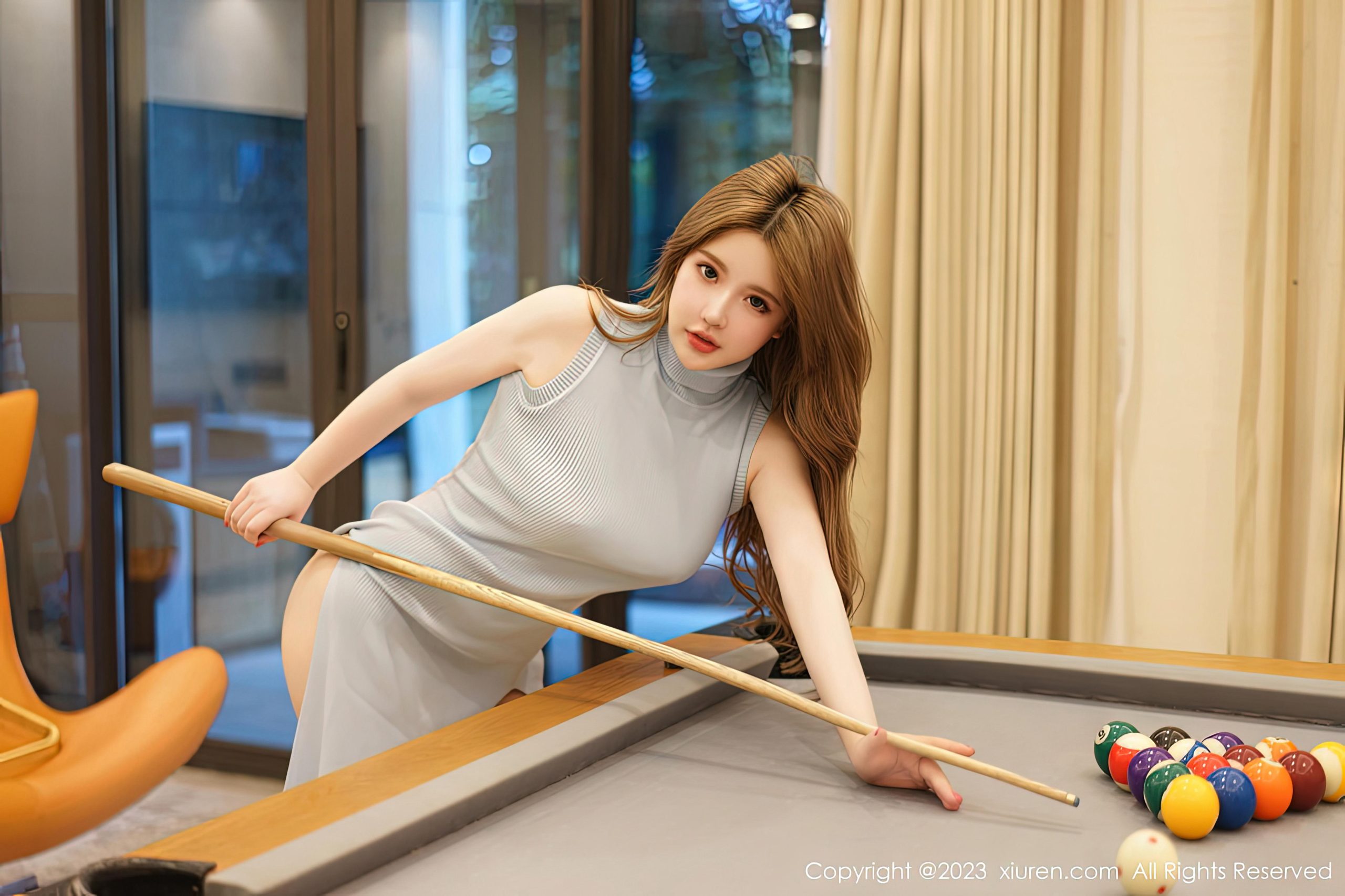 [Xiuren秀人网]2023.01.04 VOL.6085 小海臀Rena 灰色高开叉连身礼服裙性感私房写真集