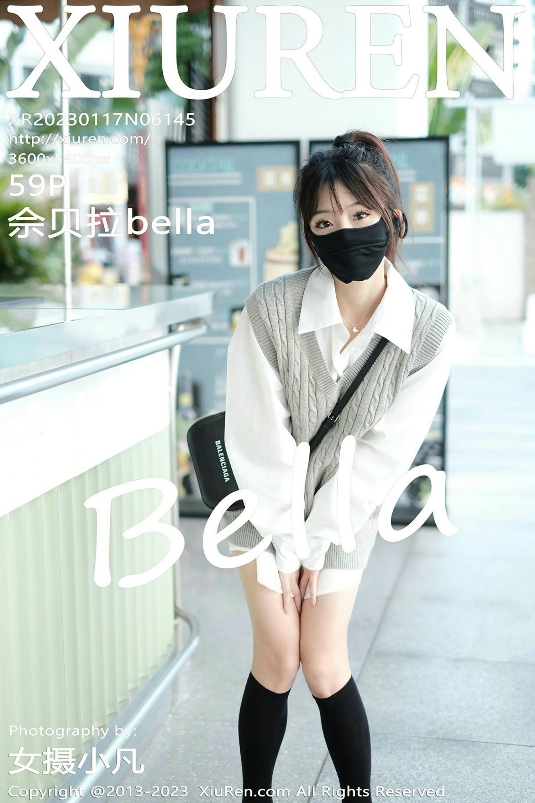 [XiuRen秀人网]2023.01.17 VOL.6145 佘贝拉bella 灰色毛衣裙与白色衬衫加黑丝美腿性感私房写真集-秀人网官方网站