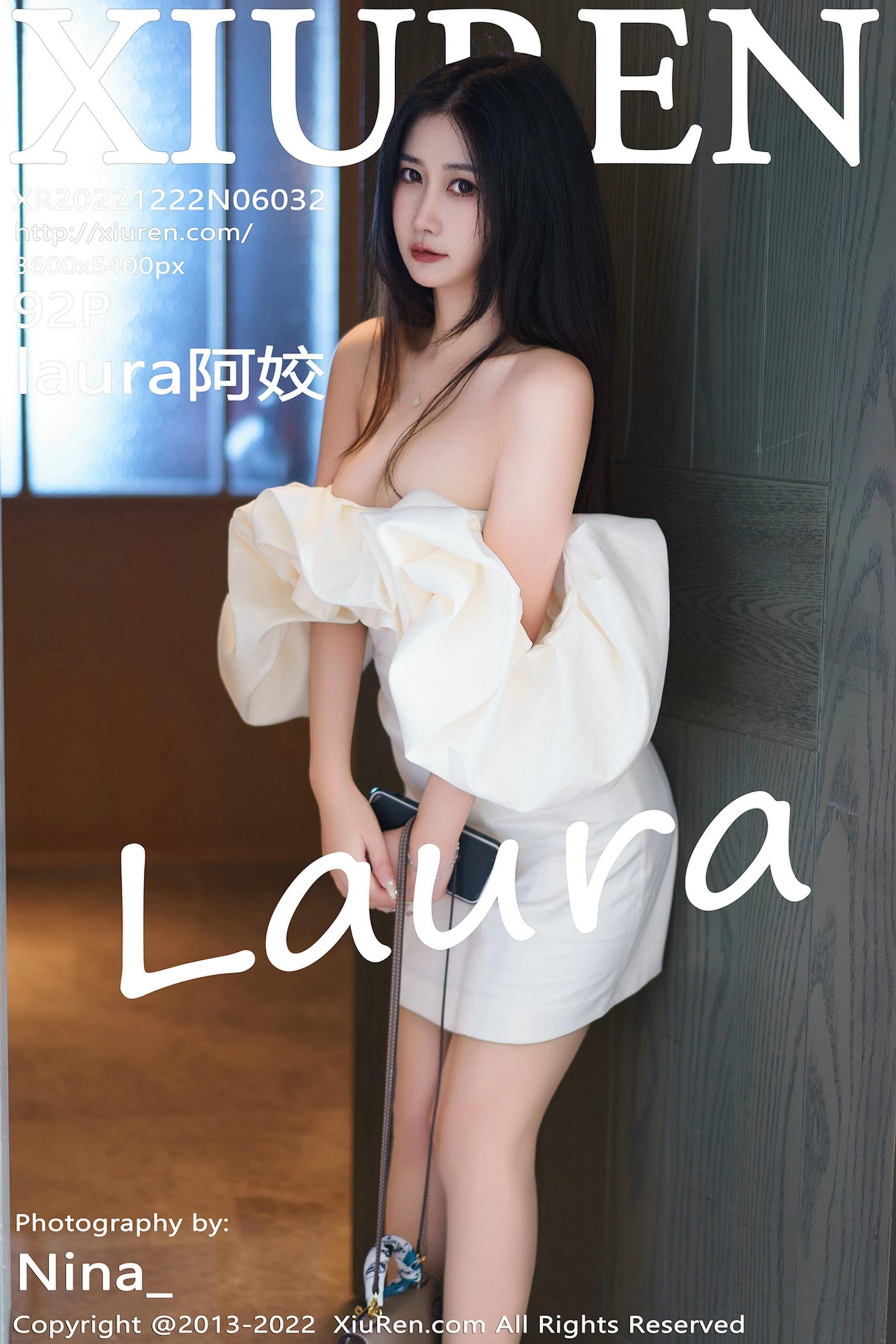 [XiuRen秀人网]2022.12.22 VOL.6032 laura阿姣 白色抹胸礼服裙加白色蕾丝内衣性感私房写真集-秀人网官方网站