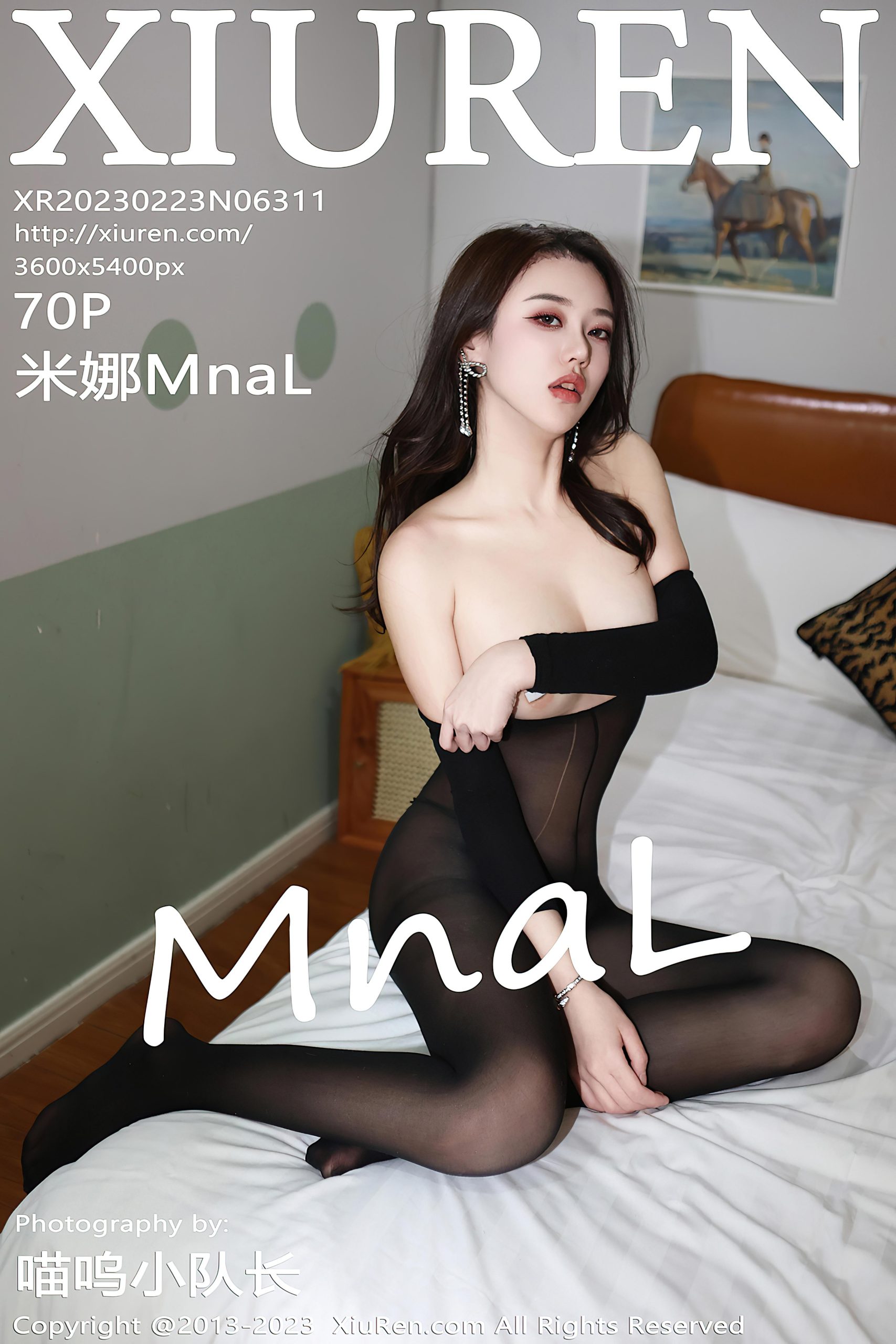 [XiuRen秀人网]2023.02.23 NO.6311 米娜MnaL 黑色外套与短裙加黑丝美腿连身衣性感私房写真集-秀人网官方网站