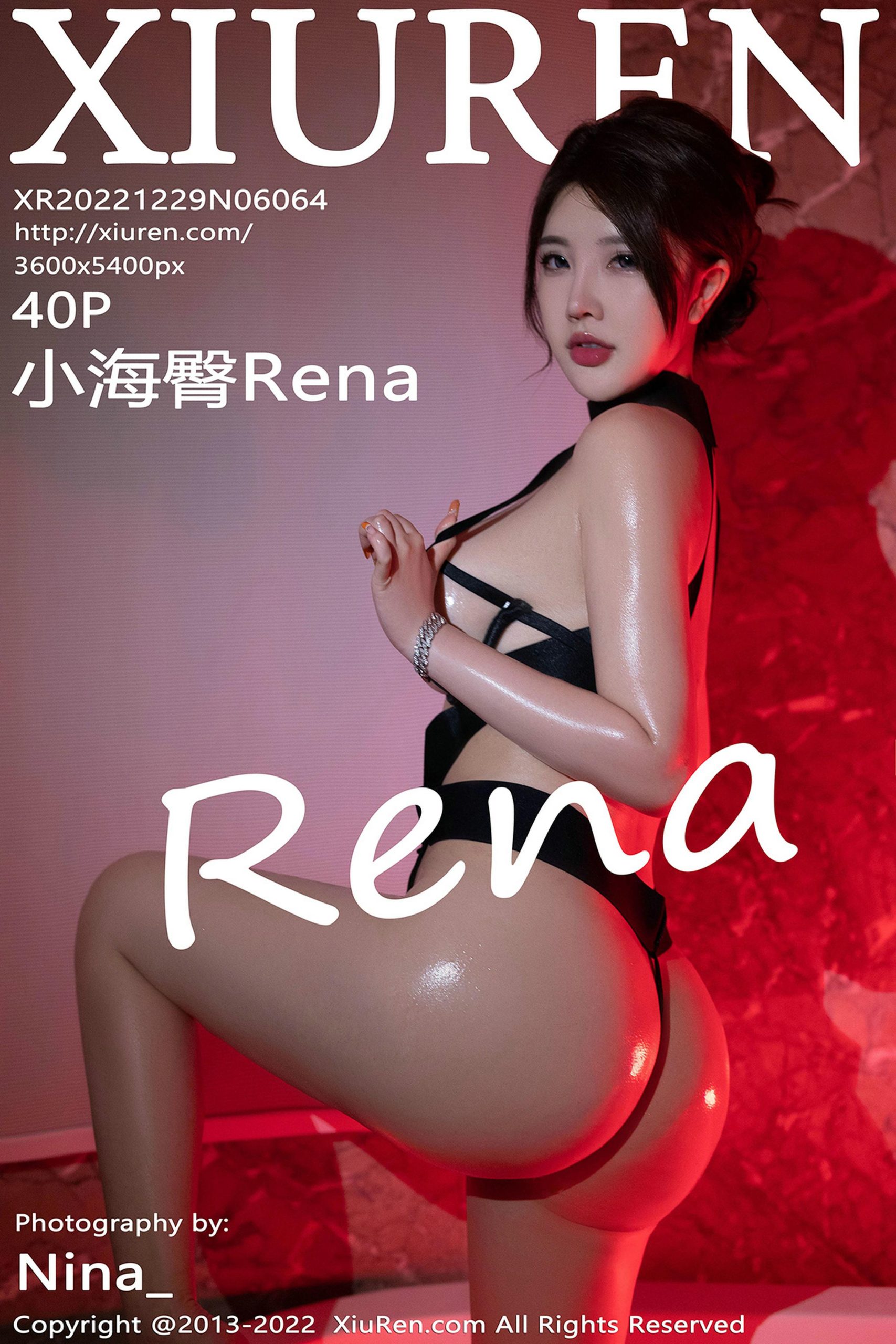 [Xiuren秀人网]2022.12.29 VOL.6064 小海臀Rena 黑色紧身情趣连体衣性感私房写真集-秀人网官方网站
