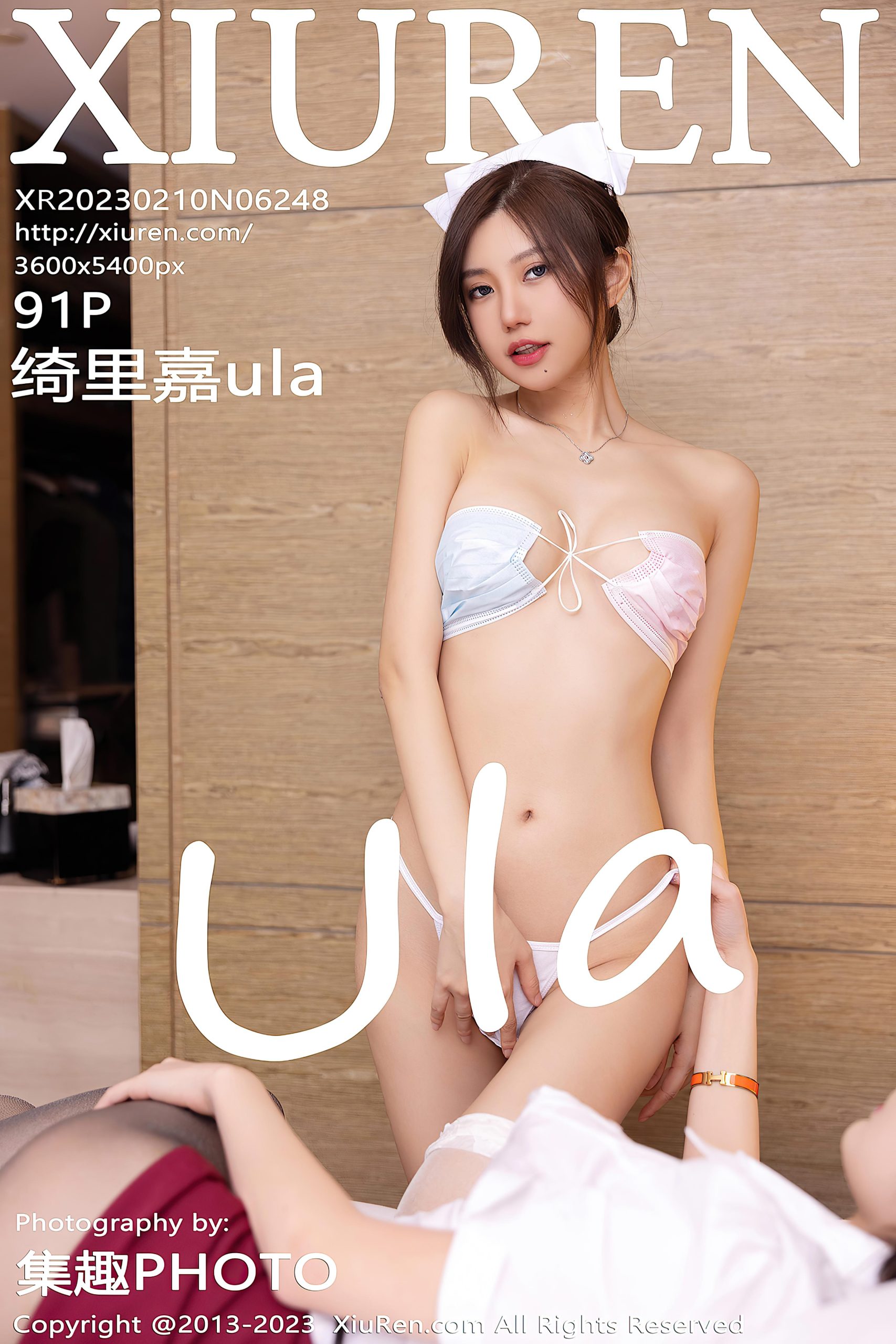[XiuRen秀人网]2023.02.10 NO.6248 绮里嘉ula 白色女护士制服与蕾丝内衣加白色丝袜美腿性感私房写真集-秀人网官方网站